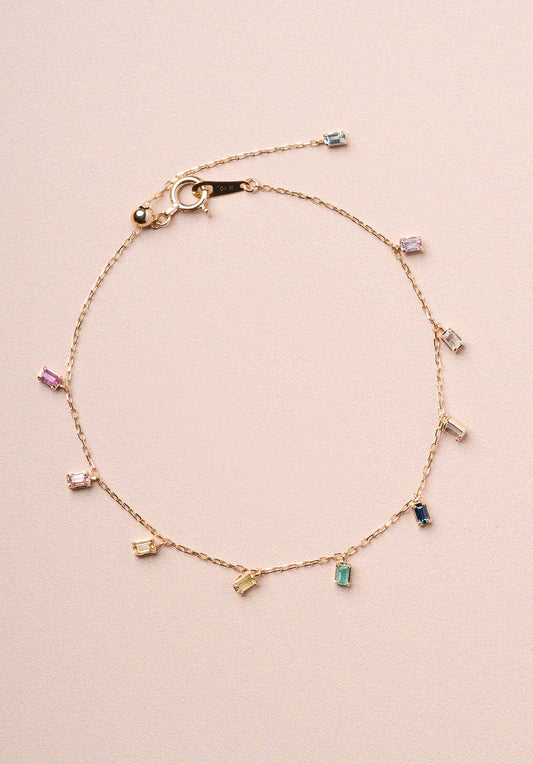 Les Cleias | Square Stone Bra Bracelet - Multi-Color Jewels