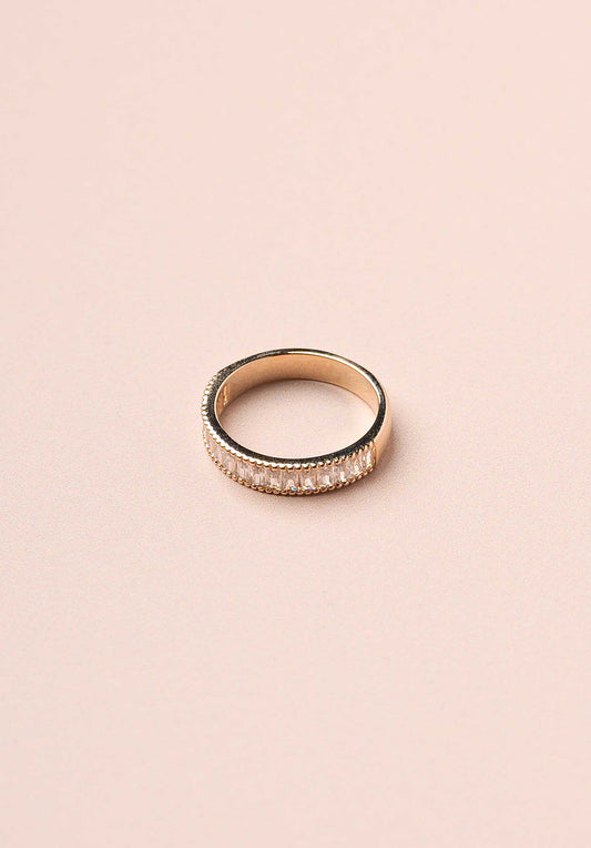 Ring Square Str Ring Gold