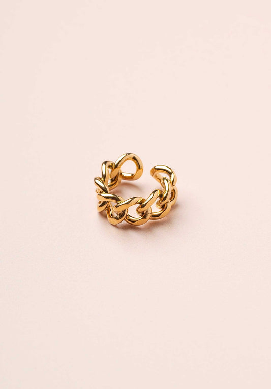 Ring Thick Chain Ring Gold