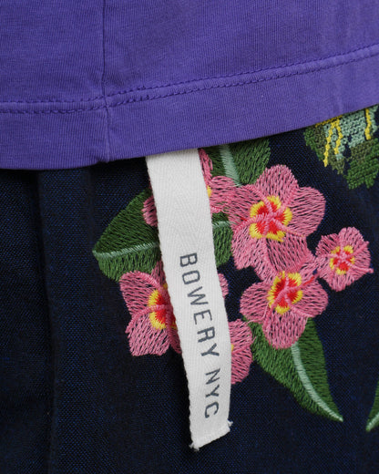 BOWERY | Rolled-Sleeve Graphic T-Shirt in Vintage Violet