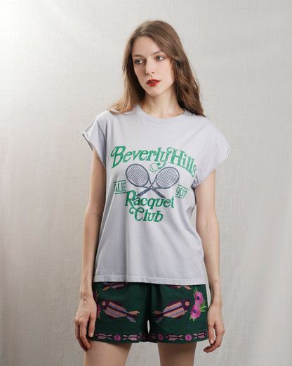 BOWERY | Beverly Hills Rolled-Up Tee - Vintage Lavender Lavander