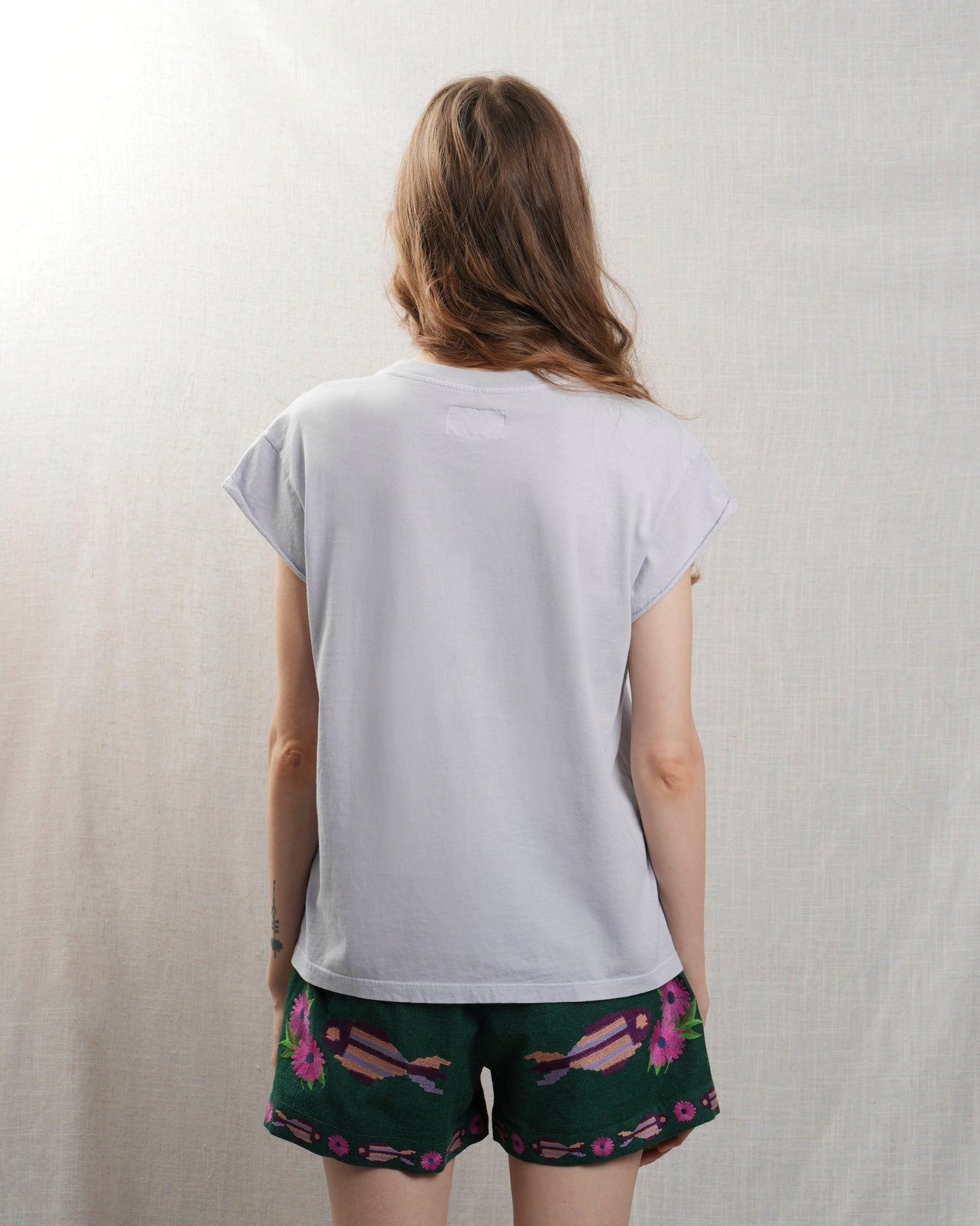 BOWERY | Beverly Hills Rolled-Up Tee - Vintage Lavender Lavander