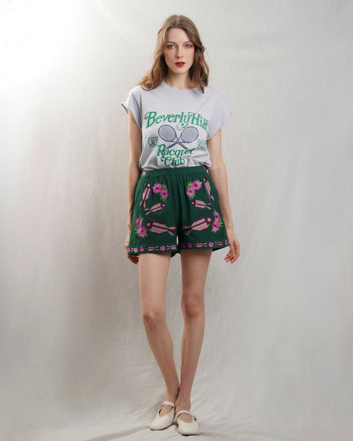 BOWERY | Beverly Hills Rolled-Up Tee - Vintage Lavender Lavander