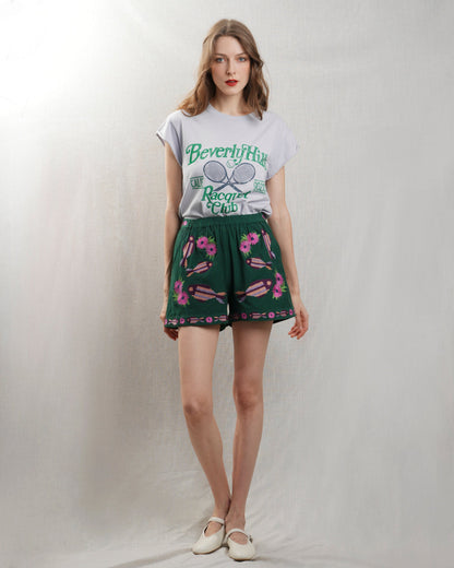 BOWERY | Beverly Hills Rolled-Up Tee - Vintage Lavender Lavander