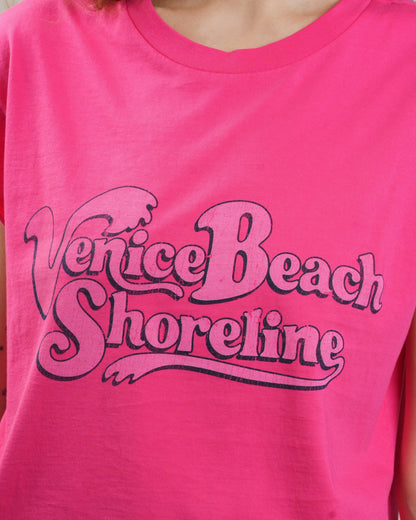 BOWERY | Venice Beach Graphic Tee - Rolled Sleeve Fuchsia-Purple