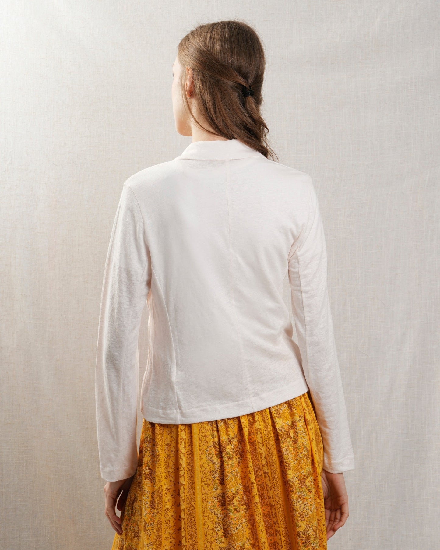 Majestic | Soft-Touch Knit Blend Jacket - Cream