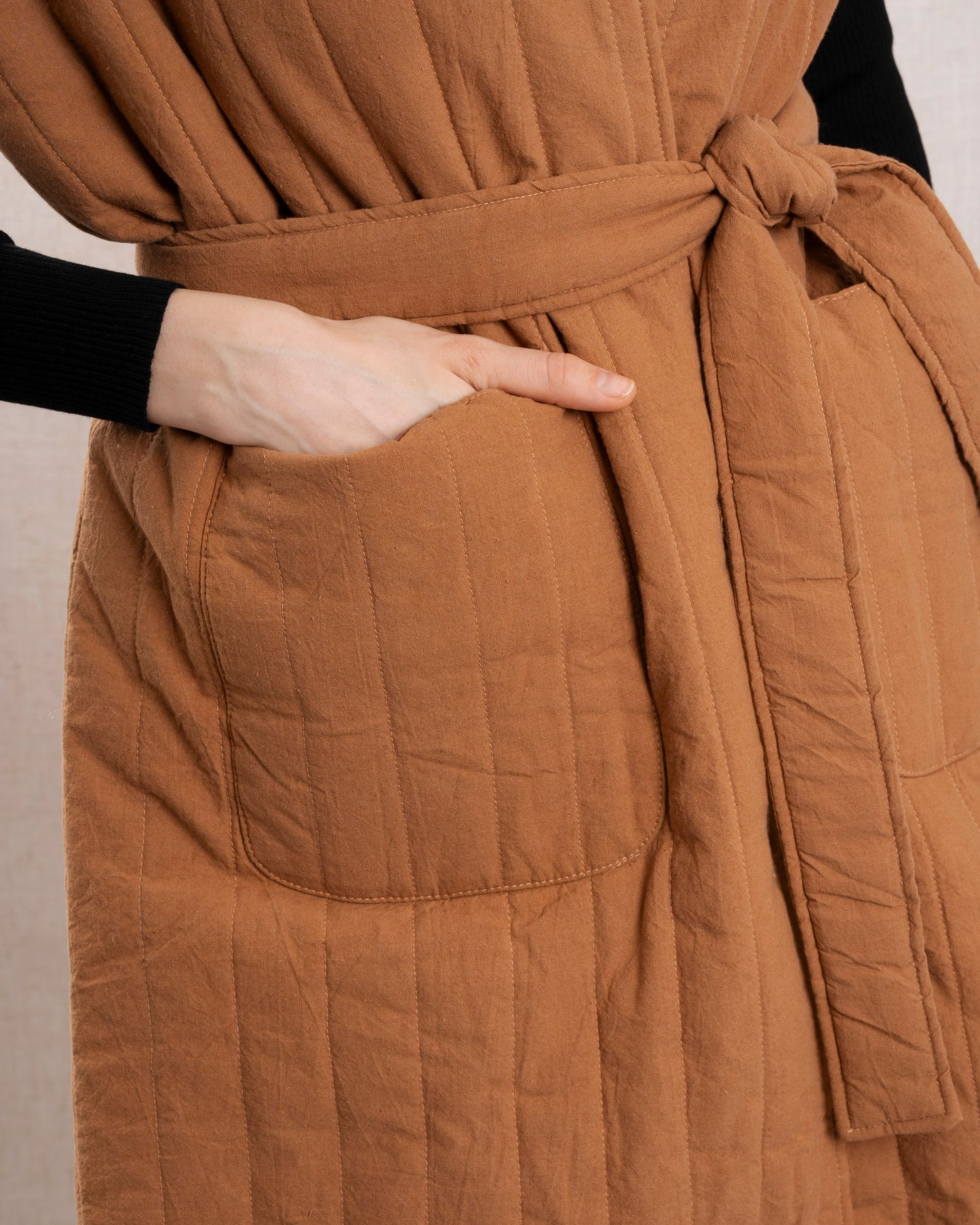 Coat Garis Chestnut