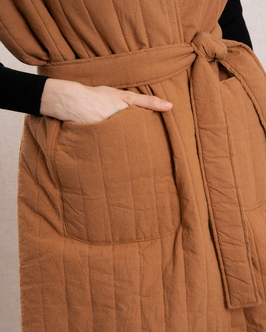 Coat Garis Chestnut