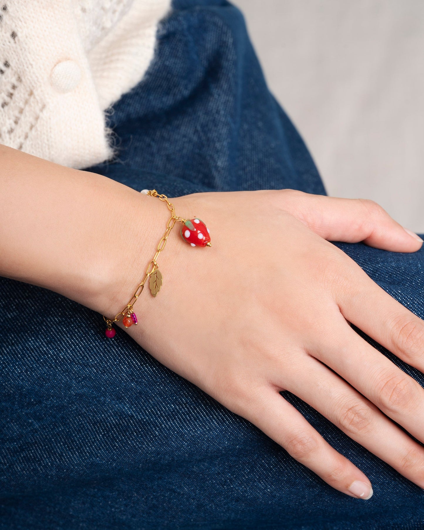 Bracelet Strawberry Brace Red