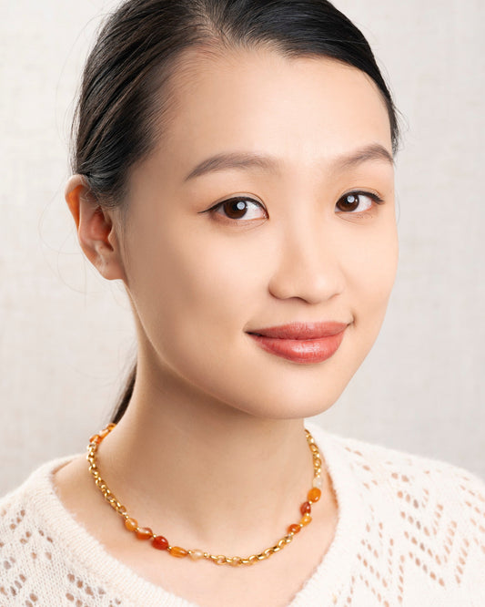 Necklace Sophie Cornaline Orange