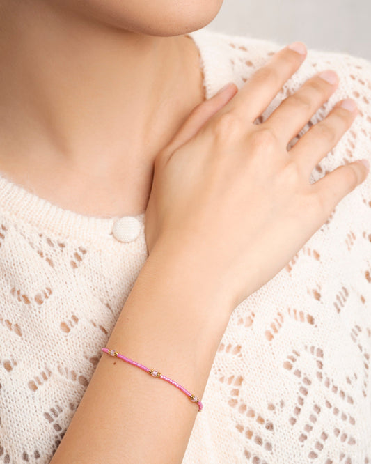 Bracelet Meillet Bead Br Fushia