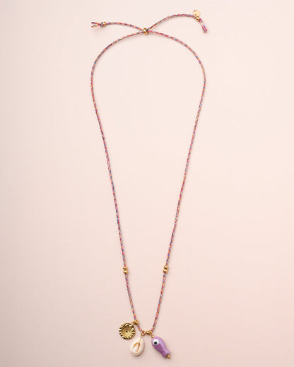 Necklace Carpe Necklace Purple-Ceramic-Fish