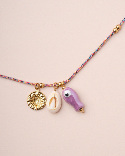 Necklace Carpe Necklace Purple-Ceramic-Fish