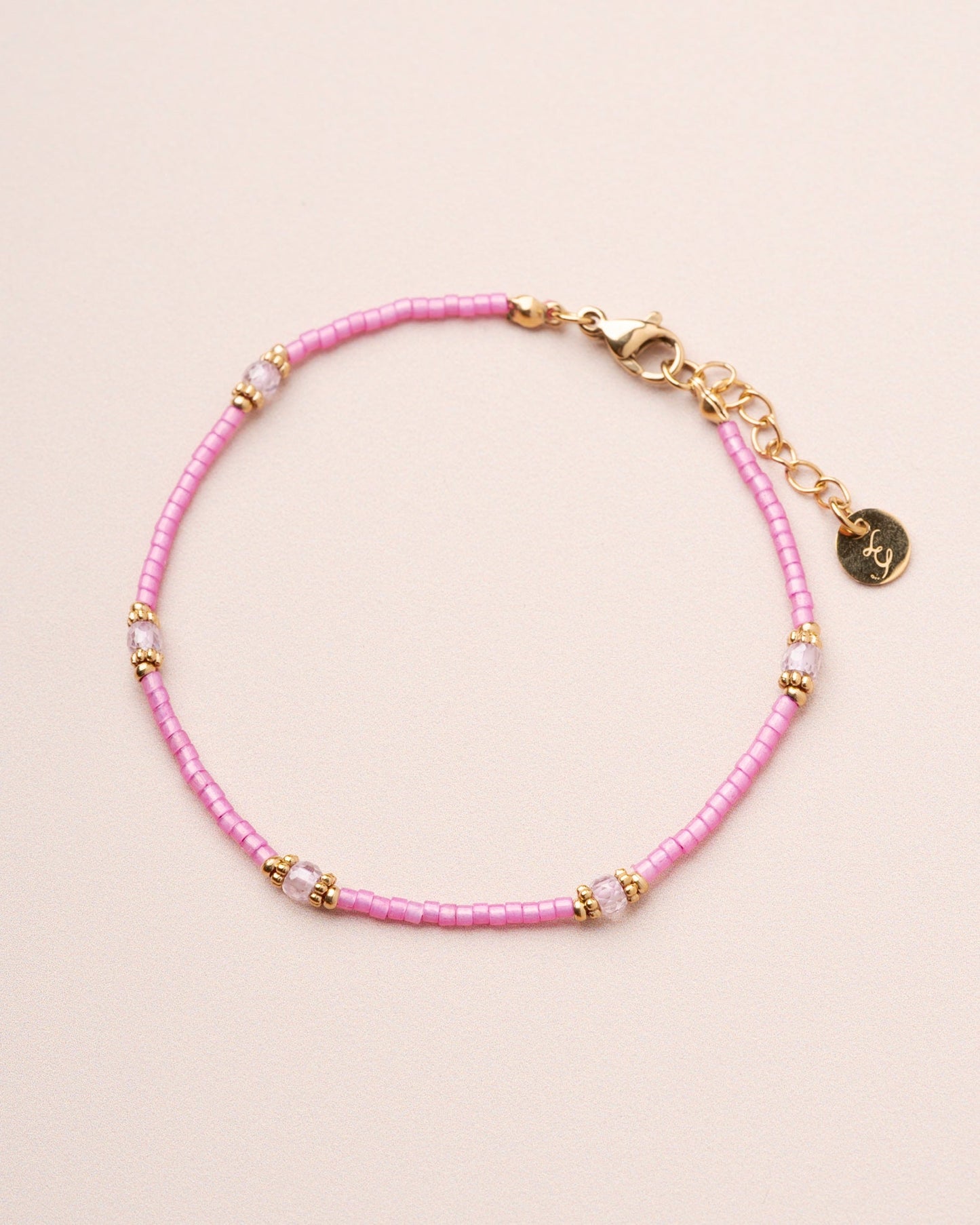 Bracelet Meillet Bead Br Fushia