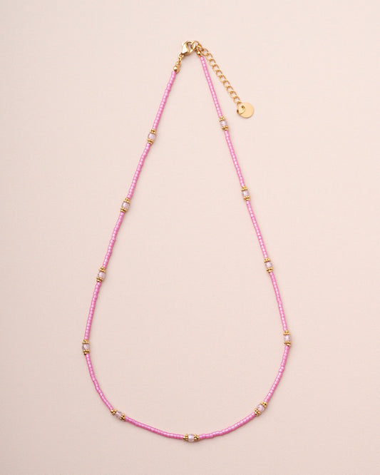 Necklace Meillet Bead Nec Fushia