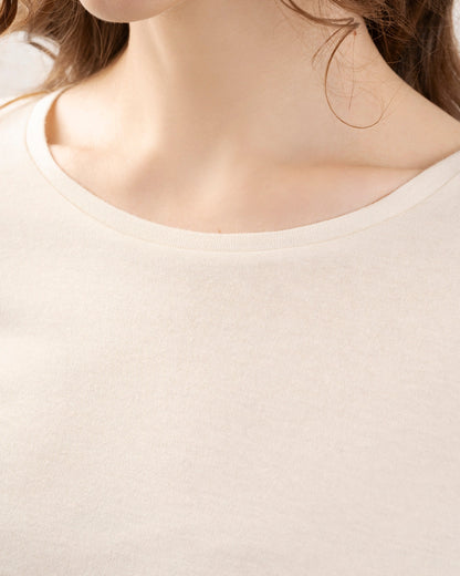 Majestic | Organic Cotton Cashmere Round Neck Sweatshirt - Greige Grege