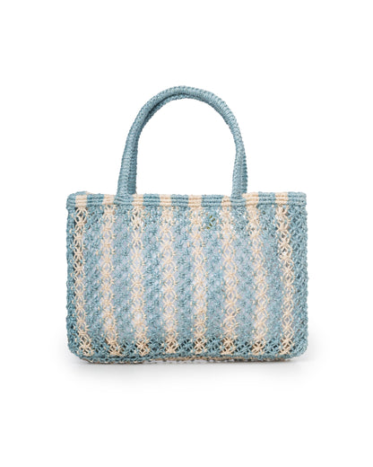 Women's Jute Beach Bag - Lemon Sky-Natural | Large Eco-Friendly Seaside Tote