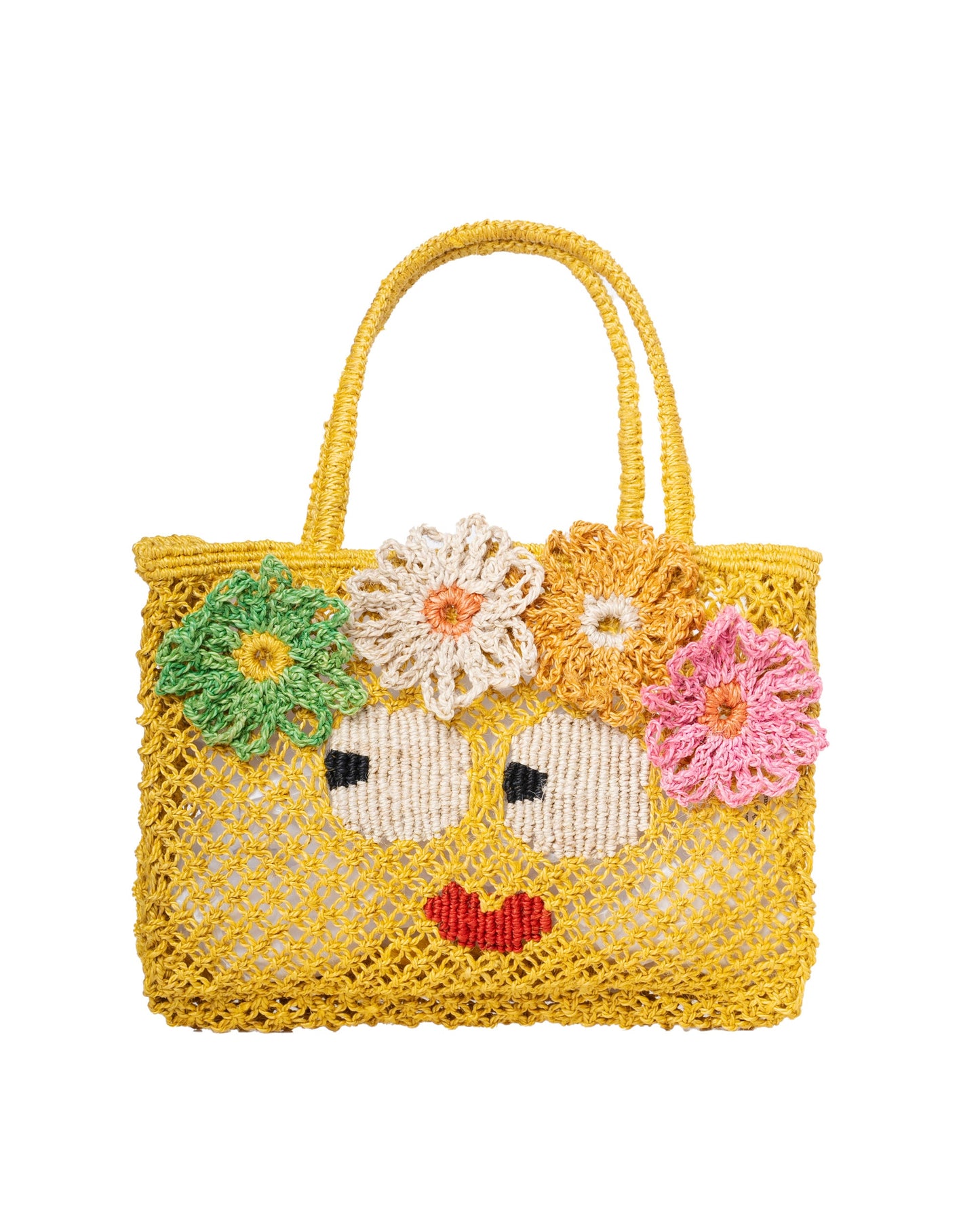 Women's Raffia and Jute Blend Beach Tote Bag – Sun-Kissed Yellow