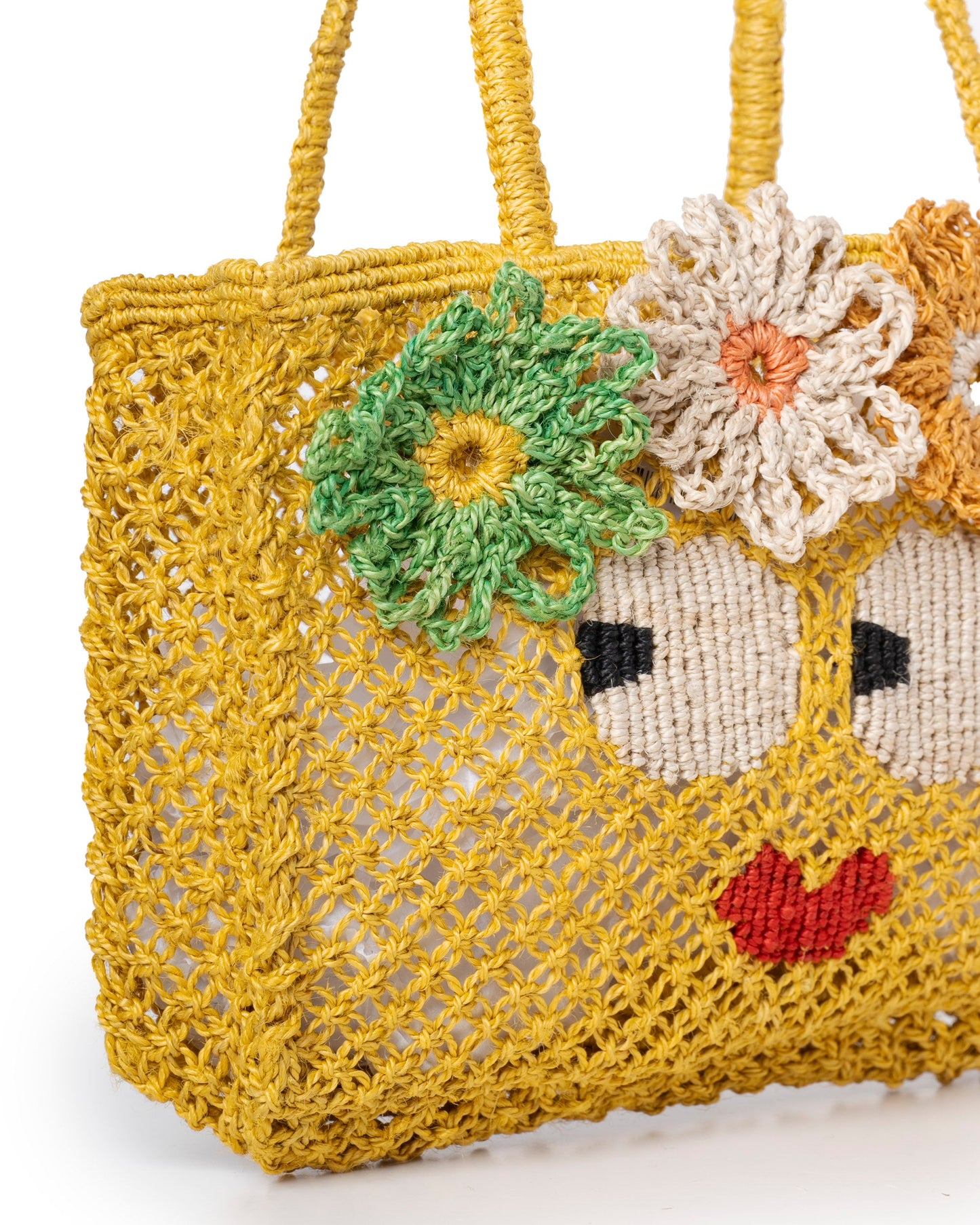 Women's Raffia and Jute Blend Beach Tote Bag – Sun-Kissed Yellow