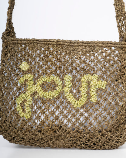 Unisex Olive Jute Beach Tote Bag – Premium Woven Coastal Carryall