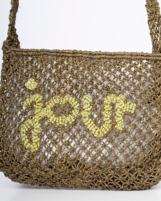 Unisex Olive Jute Beach Tote Bag – Premium Woven Coastal Carryall