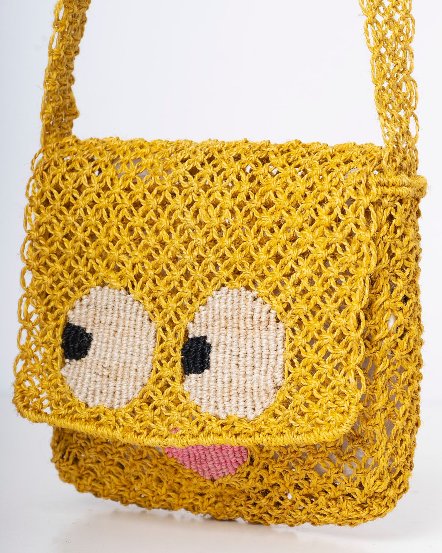 Women’s Premium Jute Beach Tote Bag – Lola Sweetheart Yellow