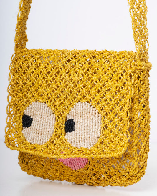 Women’s Premium Jute Beach Tote Bag – Lola Sweetheart Yellow