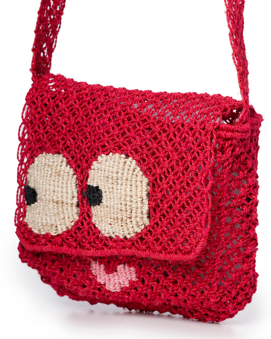Women’s Premium Jute Beach Tote Bag – Lola Sweetheart Raspberry