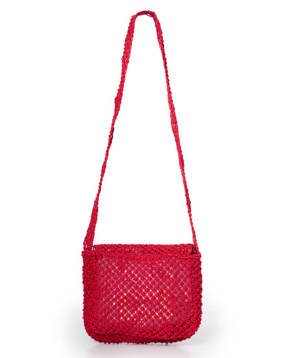 Women’s Premium Jute Beach Tote Bag – Lola Sweetheart Raspberry