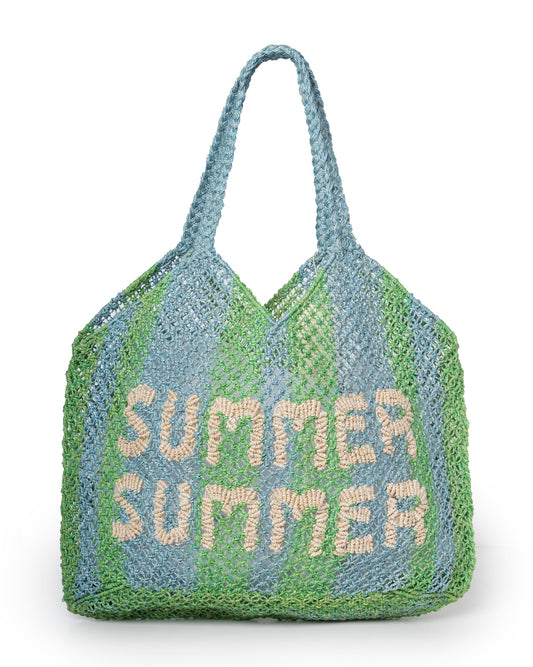 Women's Drew Jute Beach Tote - Summer Sky Sky-New-Green