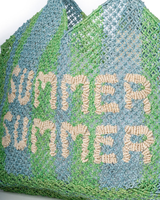 Women's Drew Jute Beach Tote - Summer Sky Sky-New-Green