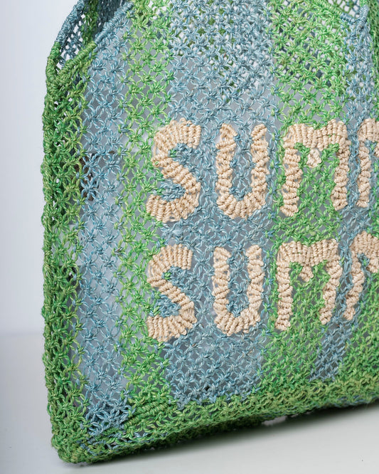 Women's Drew Jute Beach Tote - Summer Sky Sky-New-Green