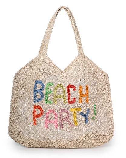 Unisex Handwoven Jute Beach Bag – Natural-Multi Artisan Tote