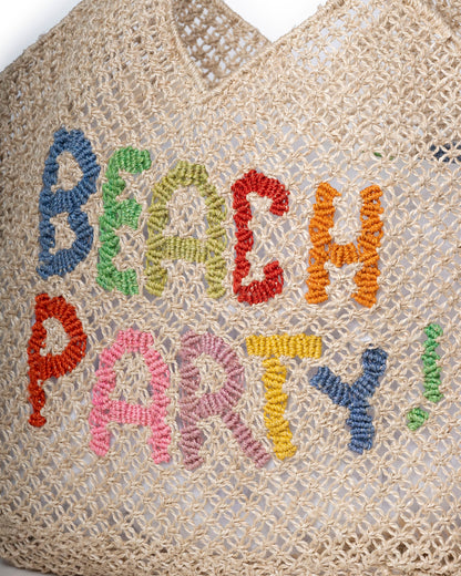 Unisex Handwoven Jute Beach Bag – Natural-Multi Artisan Tote