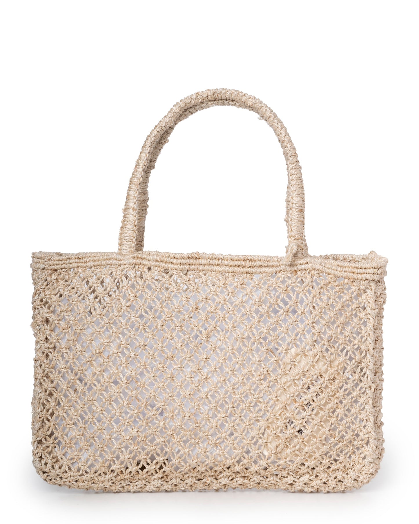 Cherry & Natural Heavy-Duty Jute Beach Tote – Durable Large Women’s Shore Bag