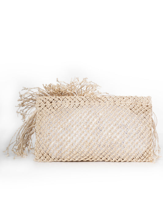 Dave Clutch Natural: Handcrafted Sustainable Jute Evening Bag