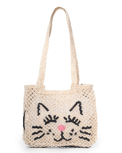 The Jacksons | Beach Bag Sofie Cat Face Natural