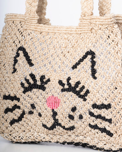 The Jacksons | Beach Bag Sofie Cat Face Natural
