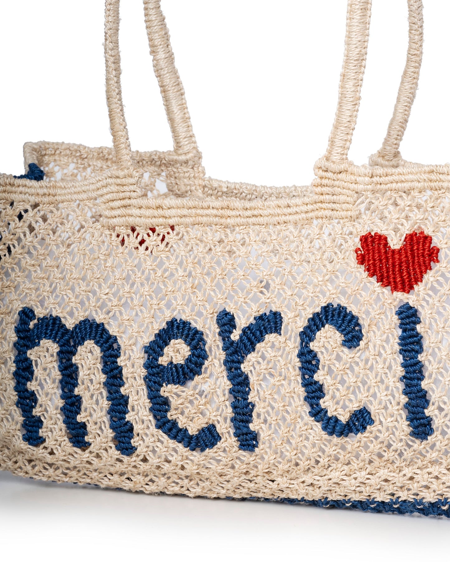 The Jacksons Eloise "Merci" Jute Beach Bag - Natural