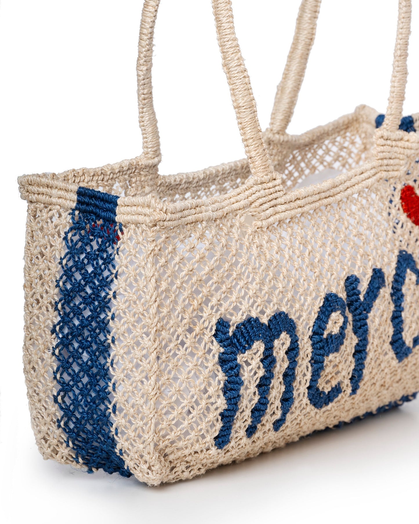 The Jacksons Eloise "Merci" Jute Beach Bag - Natural