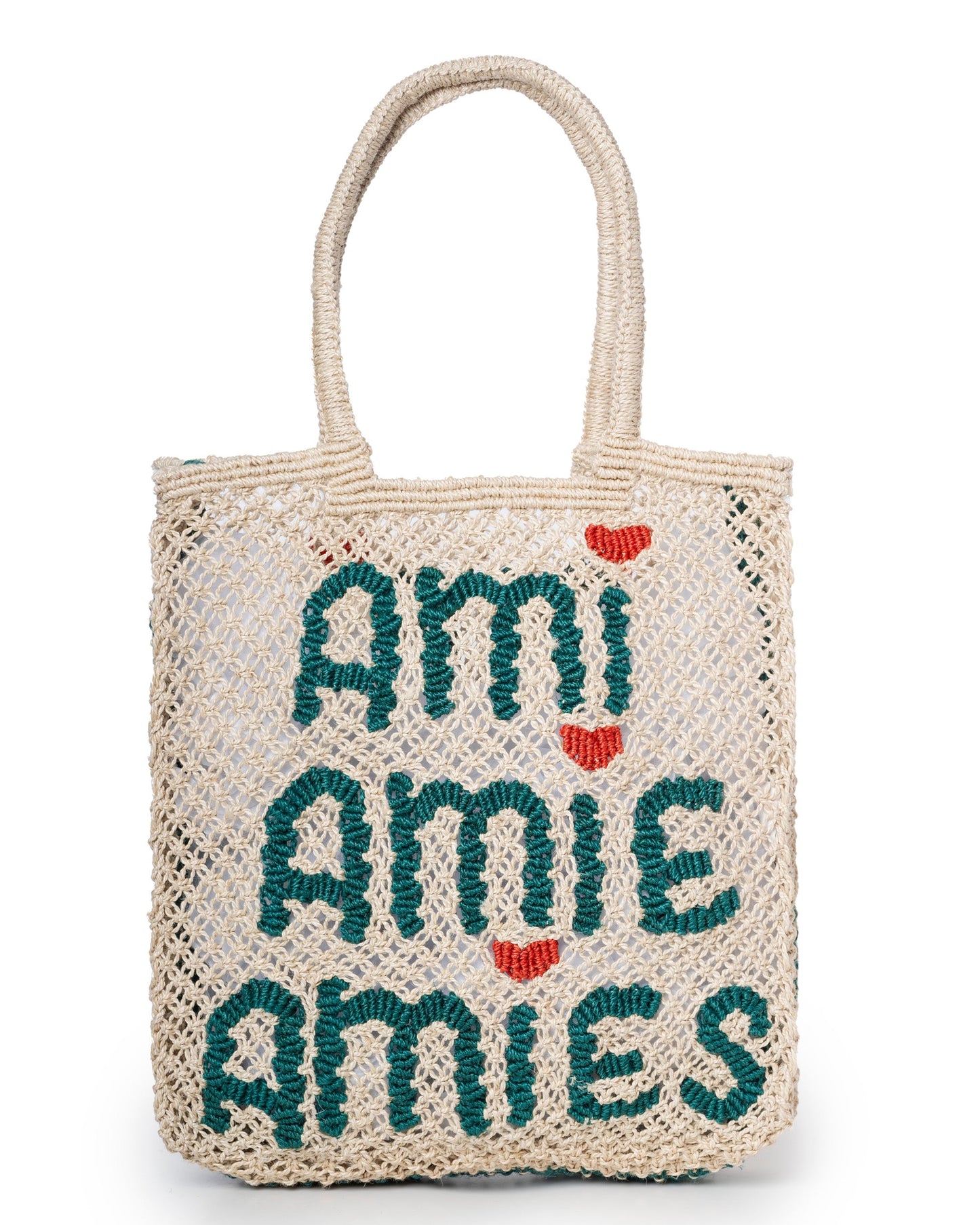 The Jacksons | Lottie Ami Natural Jute Beach Bag - Woven "AMI"