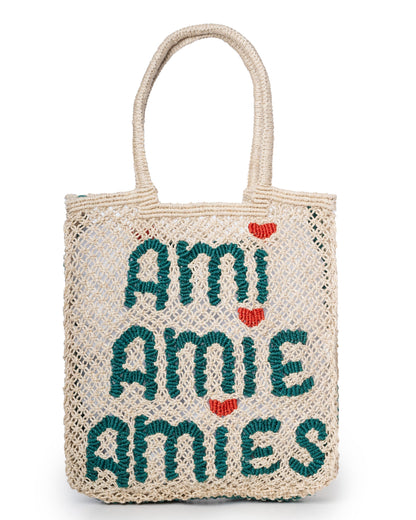 The Jacksons | Lottie Ami Natural Jute Beach Bag - Woven "AMI"