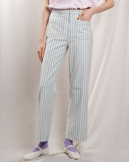 LAB DIP | Samuel High-Waist Wide-Leg Jeans - Hand-Washed Indigo