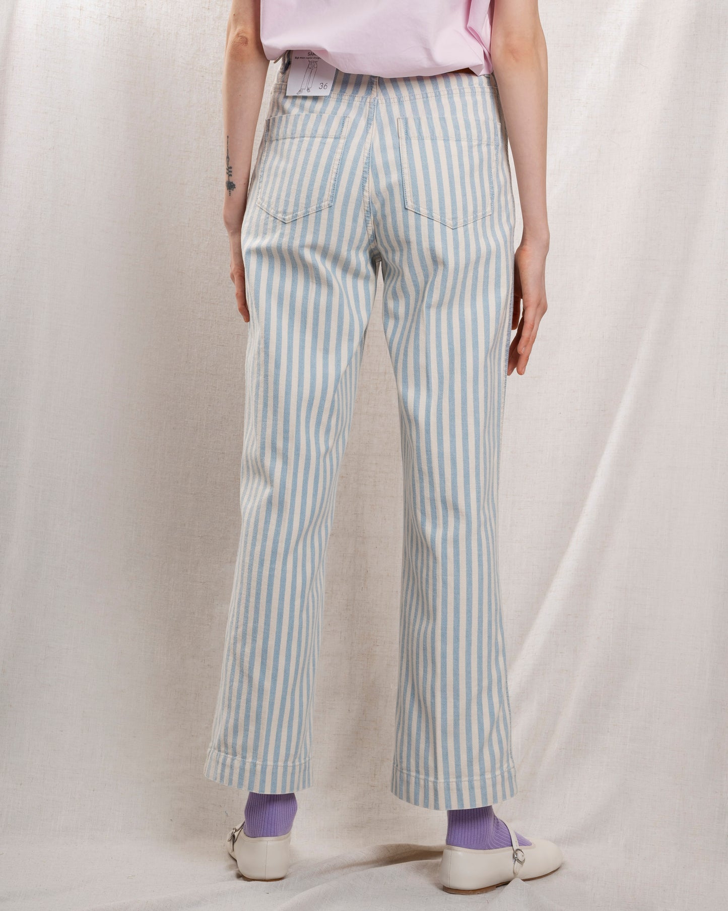 LAB DIP | Samuel High-Waist Wide-Leg Jeans - Hand-Washed Indigo