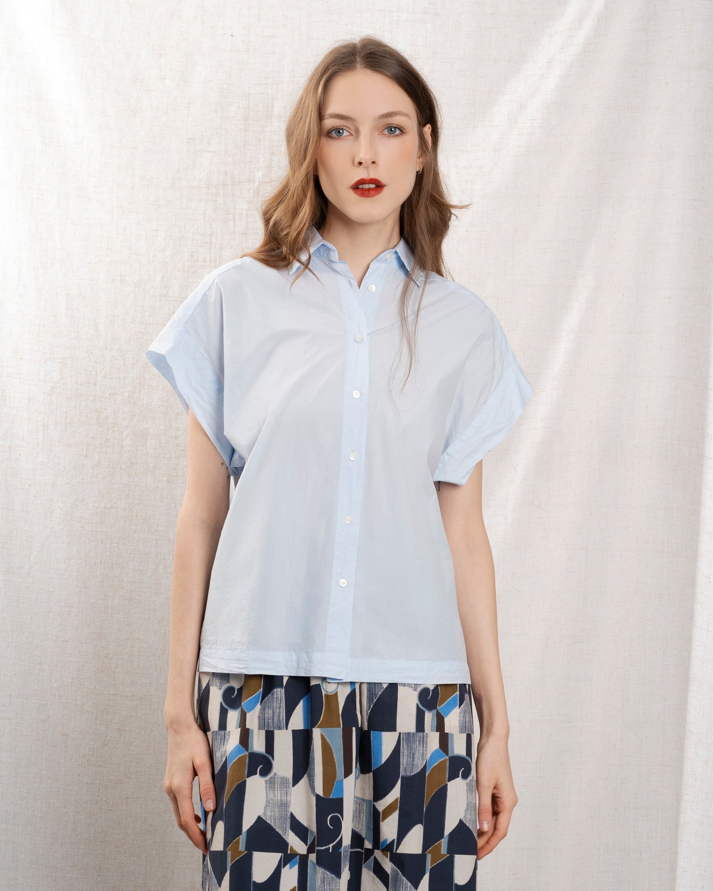 HARTFORD | Carlos Overshirt in Deep Blue Poplin