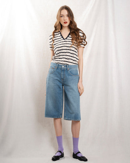 Vanessa Bruno | Striped Cotton Pullover - Ecru-Marine
