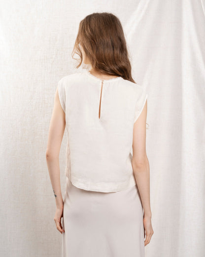 Hartford | Howi Linen Blouse - Relaxed Shell 22-Shell