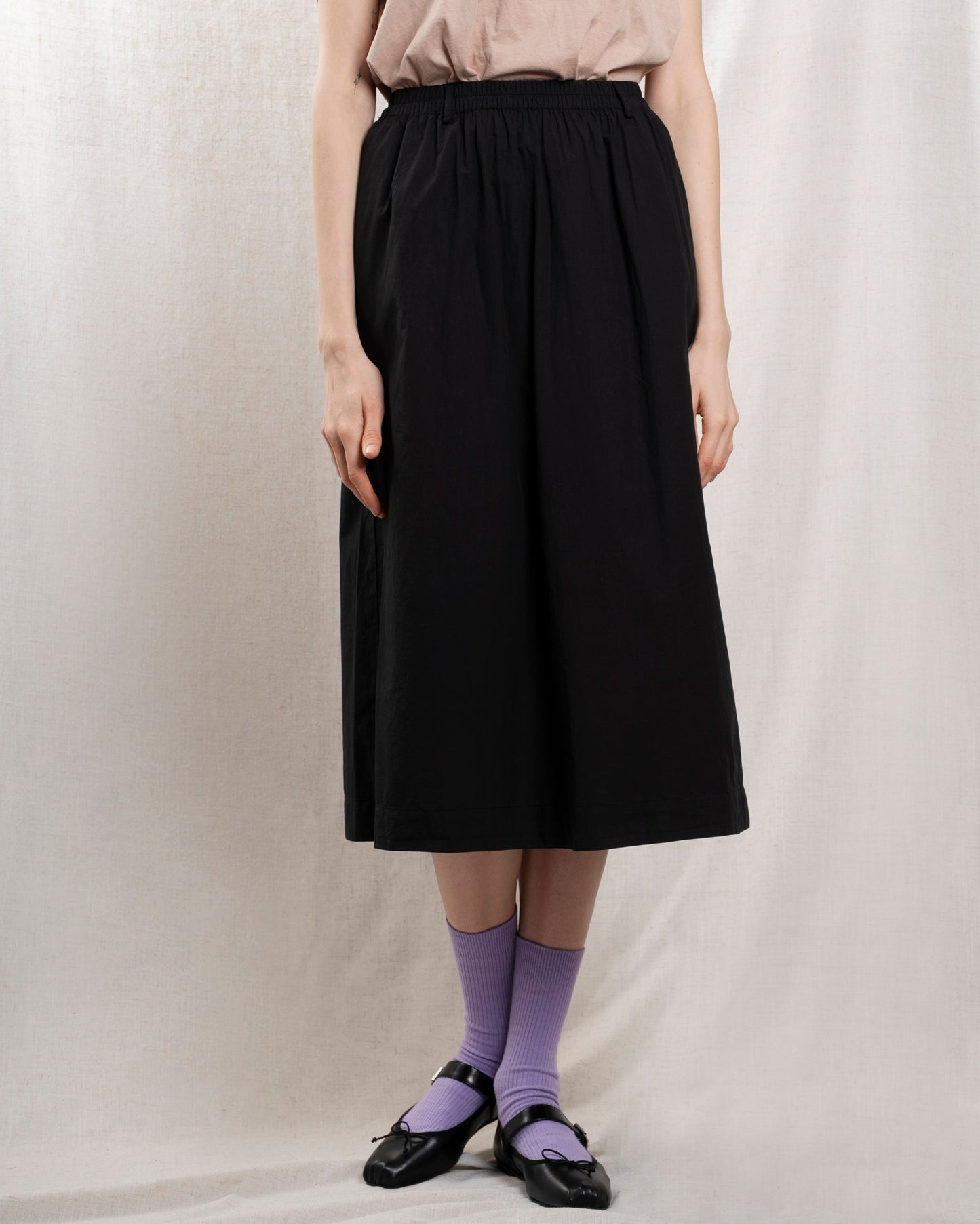 Hartford | Jorda Asymmetric Midi Skirt - Black 99-Black