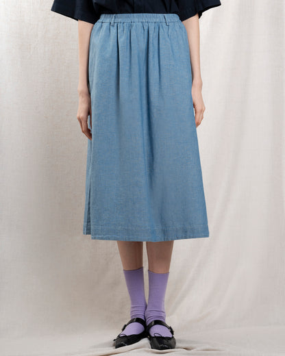 HARTFORD | Jorda A-Line Denim Skirt - Medium Blue