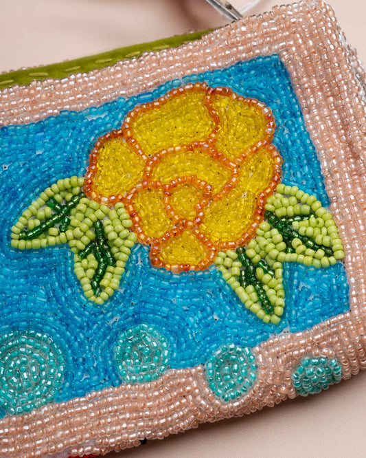 Women's Clutch Beaded Crystal Embellishment - Iris